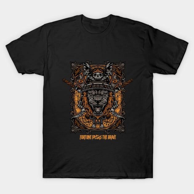 Fortune Favors the Brave T-Shirt by Yasvmi